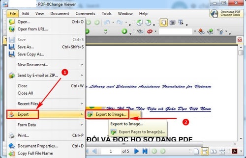 Hướng Dẫn Chuyển Đổi PDF Sang Ảnh Đơn Giản 2 Chuyển PDF sang ảnh bằng PDF – Xchange Viewer