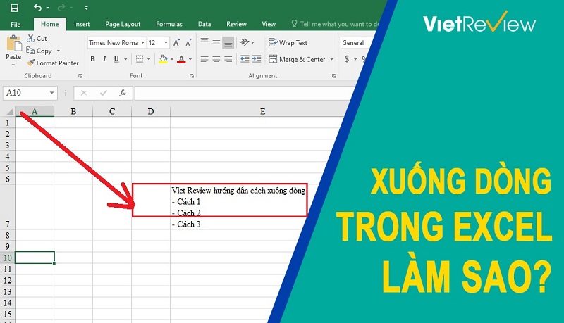 Khám Phá 3 Cách Giúp Bạn Xuống Dòng Nhanh Chóng Trong Excel
