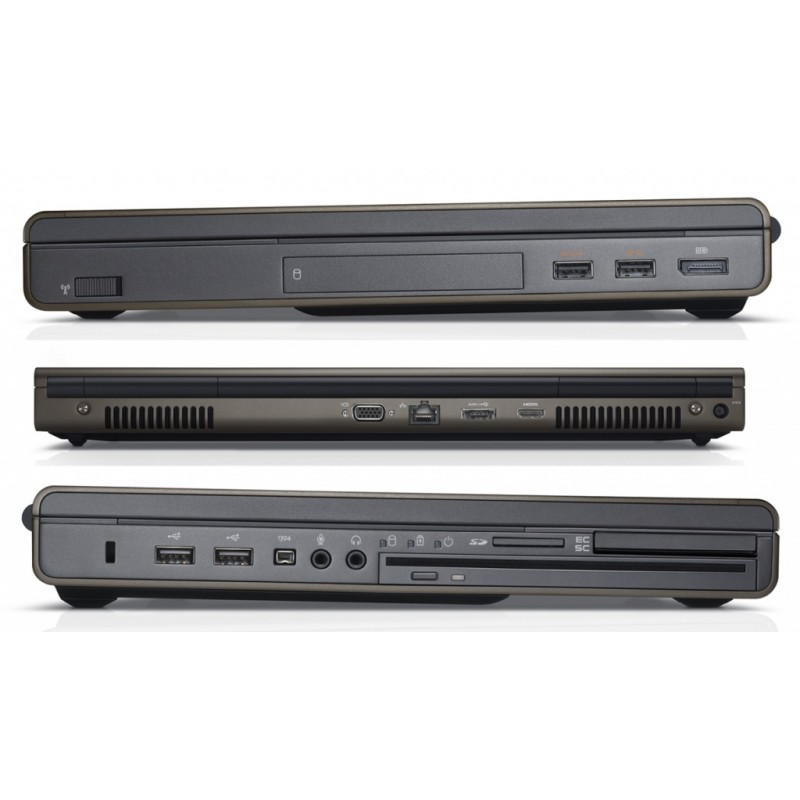Các cổng kết nối trên Dell Precision M4700 gần như đầy đủ