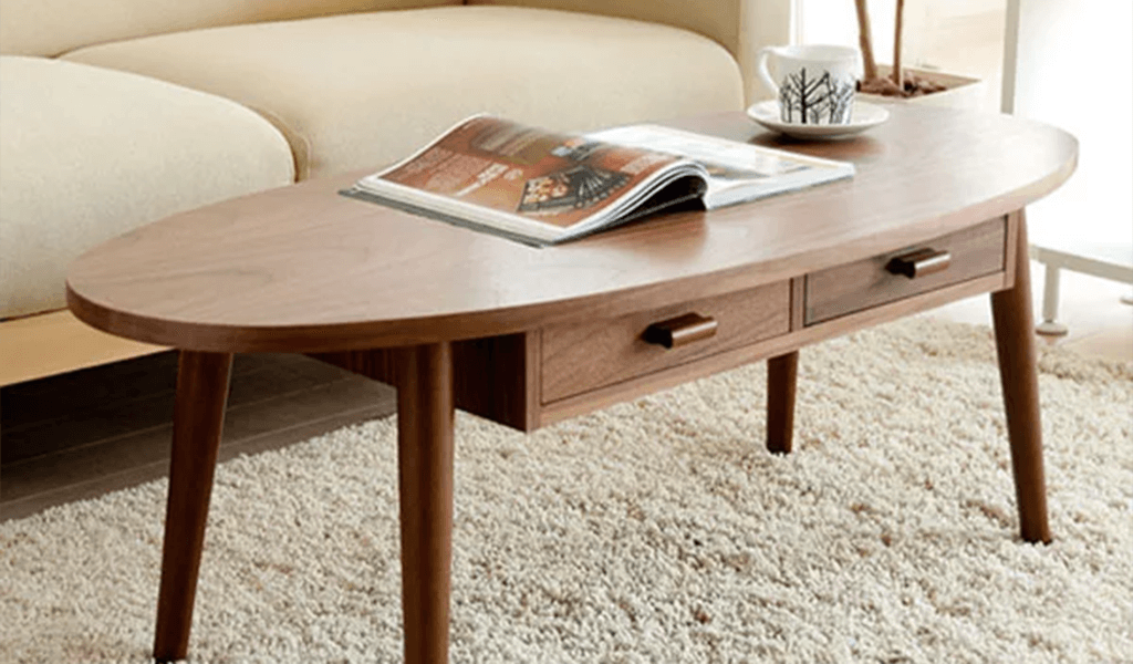 Bàn sofa gỗ phong cách cổ điển của Nhật