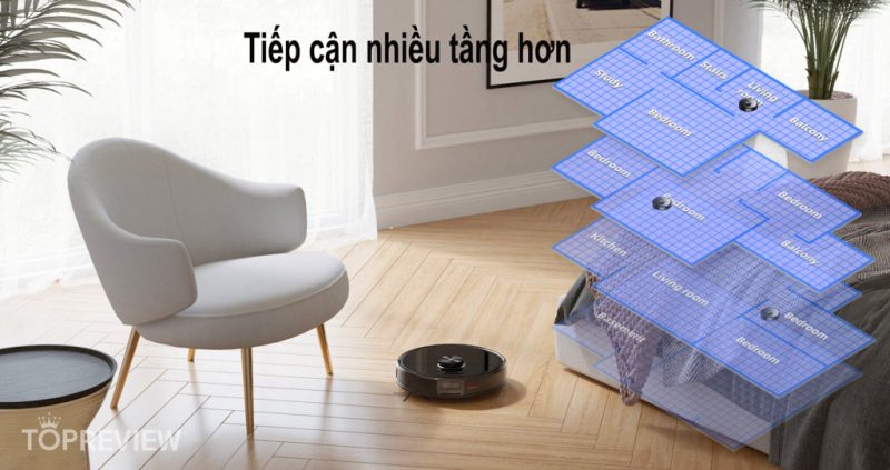 Robot hút bụi lau nhà Xiaomi Roborock S6 Maxv Robot hút bụi lau nhà Xiaomi Roborock S6 Maxv
